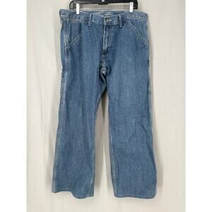 Y2K Vintage Jeans Men 36 Loose Painter Cargo Carpenter 37x29 Actual Skater Baggy